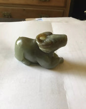 Load image into Gallery viewer, Green Jade Carving of an Ox, China, late 19th to 20th Century