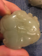 Load image into Gallery viewer, Chinese nephrite/jade carving of a recumbent dog.