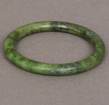 Load image into Gallery viewer, Chinese Spinach Jade bangle of plain tubular form.