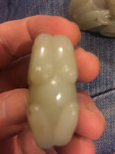 Load image into Gallery viewer, Chinese nephrite/jade carving of a recumbent dog.