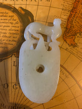 Load image into Gallery viewer, Chinese 20th century  jade carving of a dragon and a dog-of-fo..