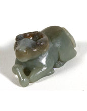 Load image into Gallery viewer, Green Jade Carving of an Ox, China, late 19th to 20th Century