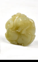 Load image into Gallery viewer, Chinese nephrite/jade carving of a recumbent dog.