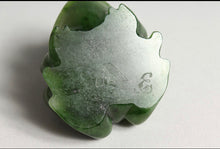 Load image into Gallery viewer, Russian nephrite Jade frog with diamond set coronet, eyes and tongue.