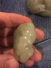 Load image into Gallery viewer, Chinese nephrite/jade carving of a recumbent dog.