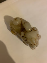 Load image into Gallery viewer, A nephrite/jade carving of a foo dog..
