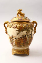 Load image into Gallery viewer, Meiji Period Japanese Satsuma KORO 2 handled , Shimazu Mon seal & label