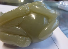 Load image into Gallery viewer, Chinese Nephrite Jade carving of a mythical beast with the flaming pearl.