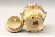 Load image into Gallery viewer, Meiji Period Japanese Satsuma KORO 2 handled , Shimazu Mon seal & label