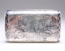 Load image into Gallery viewer, A 19TH CENTURY RUSSIAN SILVER NIELLO SNUFF BOX