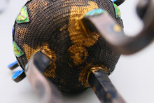 Load image into Gallery viewer, Chinese silver enamelled two handled jai vessel on tripod feet