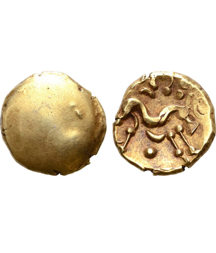 North-east Gaul, Celtic Ambiani AV Stater. Gallic War issue, circa 58-55 BC.