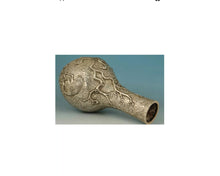 Load image into Gallery viewer, Noble Chinese Tibet Silver Copper Handmade Carved Crane Statue Vase Size
