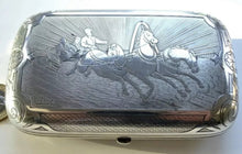 Load image into Gallery viewer, 19th century Russian 84 Silver Niello Cheroot Case with figures on a Horse &amp; Chariot style Theme