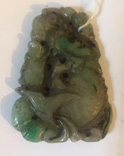 Load image into Gallery viewer, 19th Century Chinese possibly Apple green Jade carved amulet hard stone..