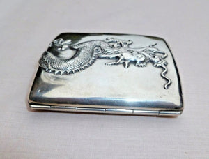 A 19th Century Chinese export Silver Cigarette case Sing Fat 1880 Canton & Shanghai.
