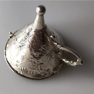 Antique Silver Funnel trinket box LONDON 1903 By Audel Phillips & Sons..
