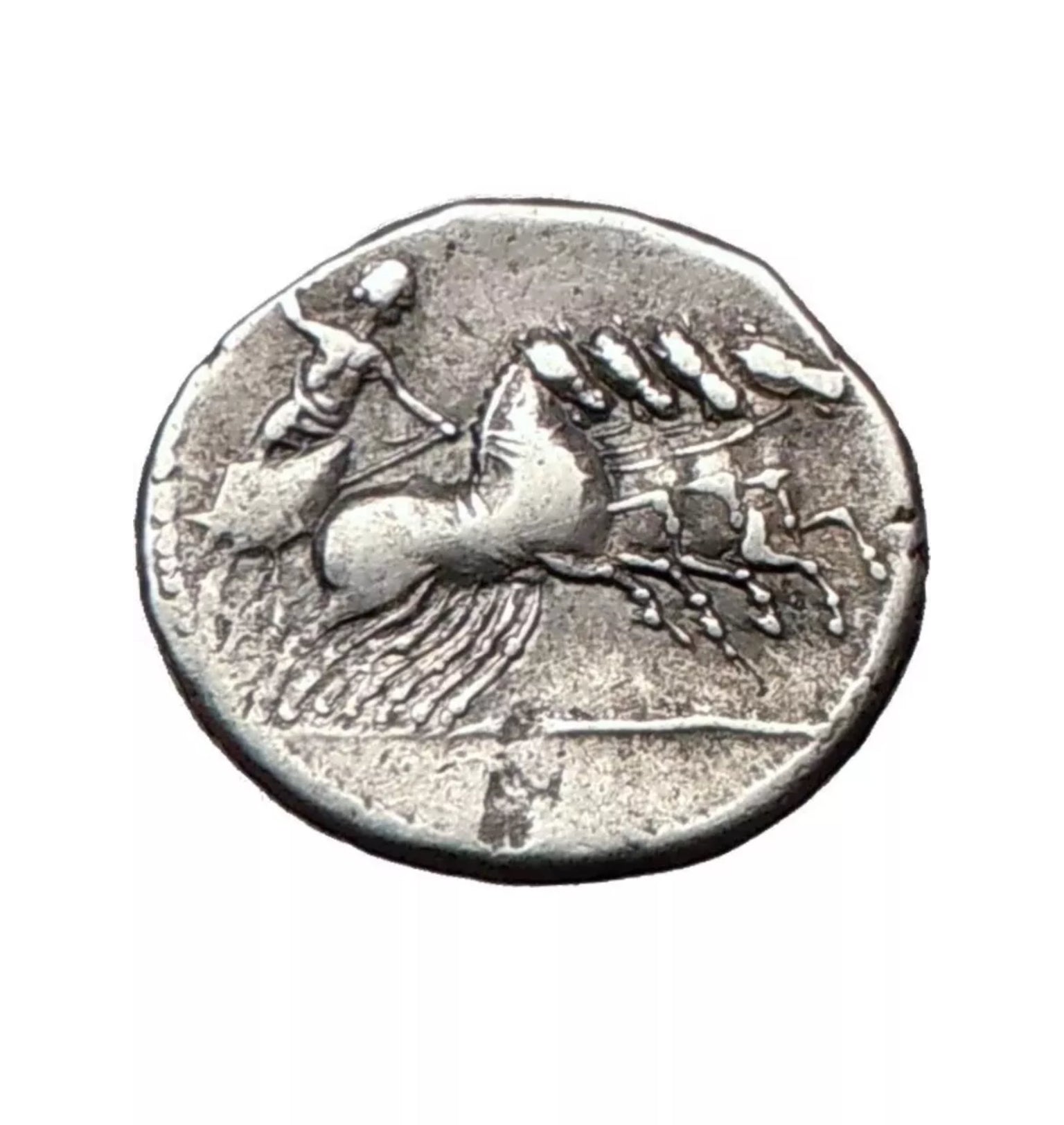 Roman Republic Anonymous 86 B.C Apollo & Zeus Horse Ancient Silver