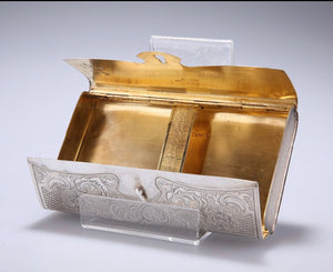 A Russian silver cheroot case,  Andrey Kovalsky, Moscow 1855