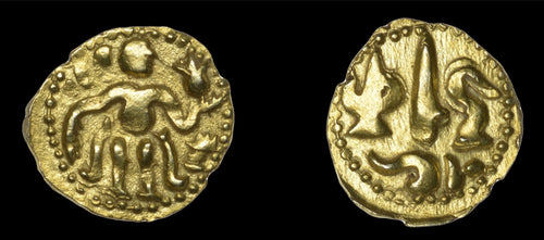 An extremely Rare Gold Ceylon, Anonymous, Aka, c. 980-1070.