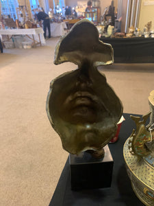 Salvador Dali Abstract Man  Silence Bronze Sculpture Modern Art