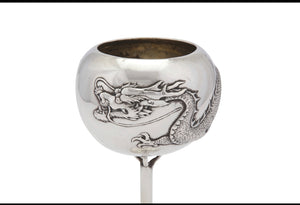early 20th century Chinese Export silver footed cup, Canton circa 1910 retailed by Luen Wo of Shanghai