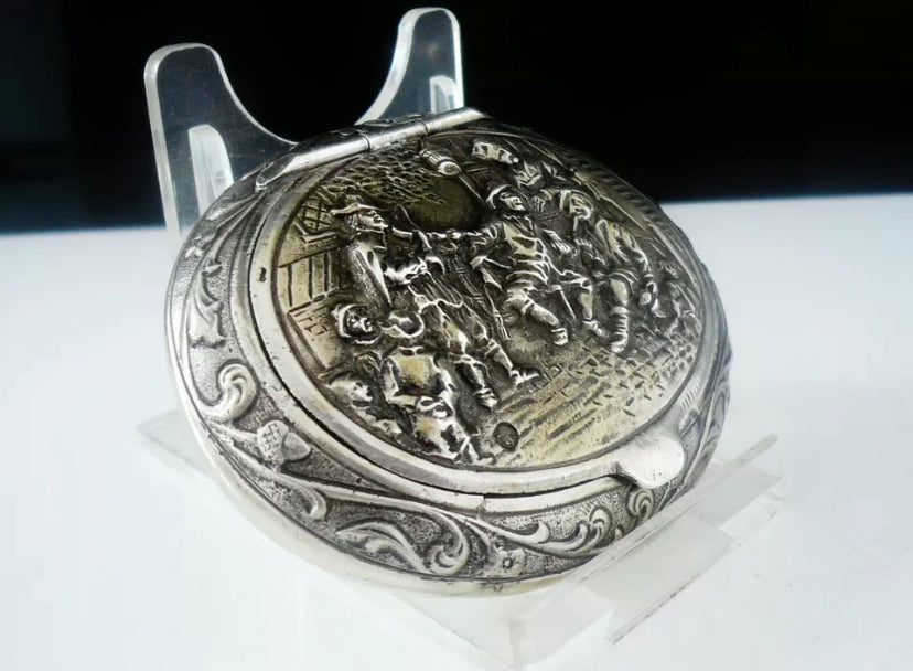Dutch Antique Silver Snuff Box c.1890