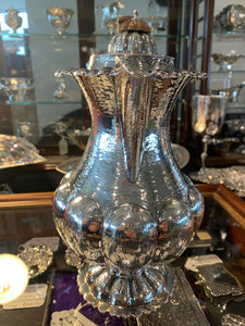 An Edward VII planished silver coffee biggin, Nathan & Hayes, Chester 1909