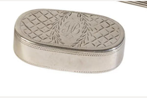 Antique Silver Snuff box & a Patch bx 1800s.