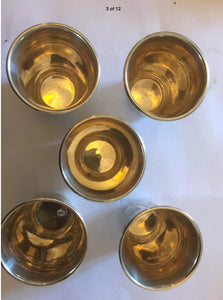 Set of 5 Russian Kiddush Cups/Vodka Beakers. Hallmarked Moscow 1883