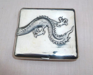 A 19th Century Chinese export Silver Cigarette case Sing Fat 1880 Canton & Shanghai.