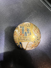 Load image into Gallery viewer, A Japanese  Satsuma period box and cover, Kogo, enamelled and richly gilt with textile patterns