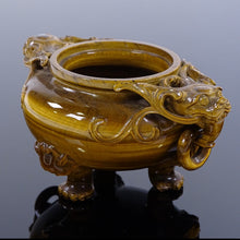 Load image into Gallery viewer, A chinese carved tiger´s eye incense burner. Missing lid.