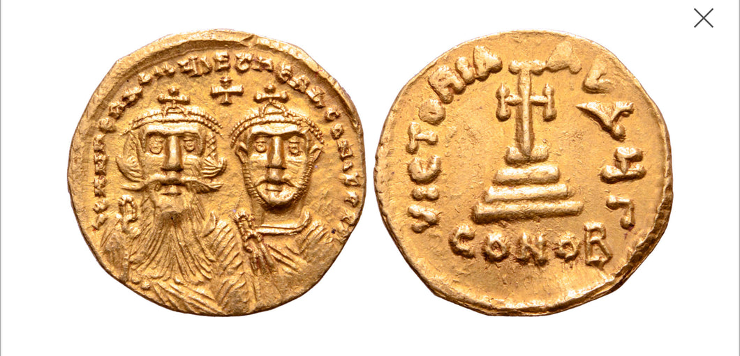 Heraclius AV Solidus. Constantinople, circa AD 625-629..