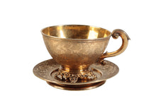 Load image into Gallery viewer, A French 1st standard silver-gilt cup and saucer, Martial Fray, Paris.