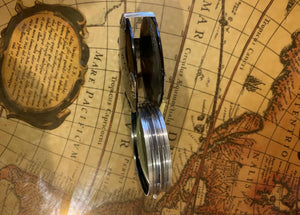 19th Century silver tortoise shell magnifying glass
