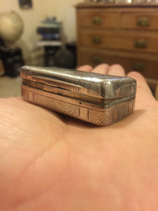 Antique Silver Snuff box & a Patch bx 1800s.