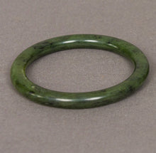 Load image into Gallery viewer, Chinese spinach jade bangle of plain tubular form..