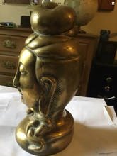 Load image into Gallery viewer, A Chinese bronze bust in the form of Guan Yin.