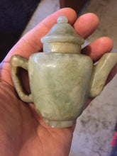 Load image into Gallery viewer, SMALL GREEN JADE TEAPOT AND COVER QING DYNASTY, 19TH CENTURY.