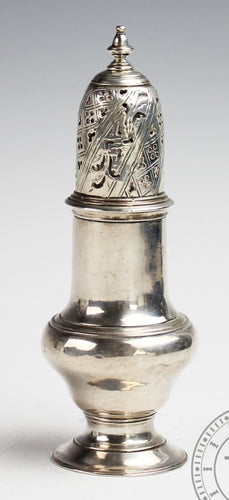 Early George III Silver sugar caster makers mark Robert Peaston 1763.