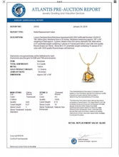 Load image into Gallery viewer, 0.40 CTW Citrine &amp; amp; Micro Pave VS/SI Diamond Halo Necklace 18K Yellow Gold