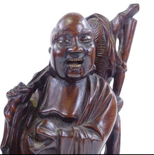 Load image into Gallery viewer, A pair of 19th century oriental carved hardwood figures, possibly Chinese or Japanese.