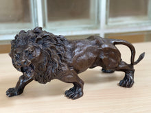 Load image into Gallery viewer, Art Bronze Roaring Lion Figurine Sculpture