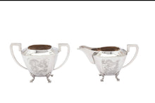 Load image into Gallery viewer, EARLY 20TH CENTURY CHINESE EXPORT SILVER THREE-PIECE TEA SERVICE, HONG KONG CIRCA 1930