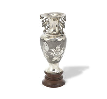 Load image into Gallery viewer, Chinese silver export vase with stand circa 1900