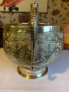 A Victorian silver two-handled bowl,by George Fox, London 1878,  in the Chinese manner