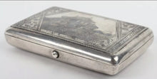 Load image into Gallery viewer, A 19th century(circa 1800s) Russian silver niello cigar box, possibly by Ivan Saltykov, Moscow, with Kokoshnik mark