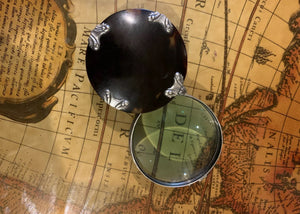 19th Century silver tortoise shell magnifying glass
