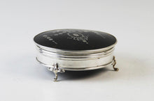 Load image into Gallery viewer, A Silver tortoiseshell pique work dressing table casket, Adie Brothers Birmingham 1922